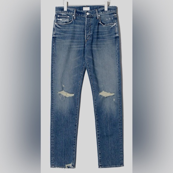 Mother MR The Chaser Double or Nothing Straight Leg Distress Mens Jeans Size 32 - Picture 1 of 9